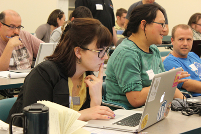 UNM students ponder the possibilities for app creation using open data.